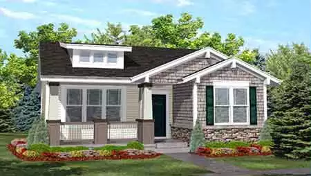 image of tiny bungalow house plan 1662